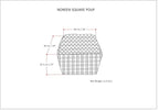 SIMPLIHOME Noreen Square Pouf - 18 inch Wide Upholstered Handwoven Cotton Ottoman in Slate Grey and White, Boho Footstool or Extra Seating for Living Room with Polystyrene Filling, Assembled