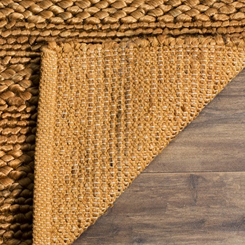 SAFAVIEH Natural Fiber Collection Runner Rug - 2'3" x 6', Gold, Handmade Jute, Braided Woven Design, Ideal for Living Room, Bedroom (NF212E) - color: Gold, size: 2'3" x 6' (Runner)