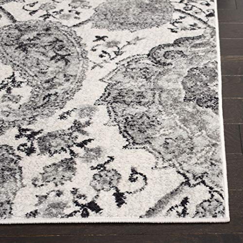 SAFAVIEH Madison Collection Accent Rug - 2'3" x 4', Cream & Silver, Boho Chic Glam Paisley Design, Non-Shedding & Easy Care, Ideal for High Traffic Areas in Entryway, Living Room, Bedroom (MAD600D) - color: Cream/Silver, size: 2'3" x 4' (Rectangular)