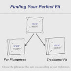 18x18 Pillow Inserts Set of 2 – Soft Hypoallergenic Square Pillow Inserts, Oeko-TEX Certified Virgin Fiber Filling, Machine Washable