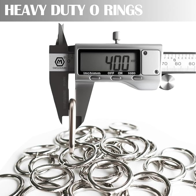 Ewparts Metal Rings for Crafts 1 inch 3 0Pack Small Metal Rings Stainless Steel Welded 4mm Thick Heavy Duty Matel O Ring for Macrame Plant Hanger,Dog Leashes Bulk Small Craft Macrame Ring