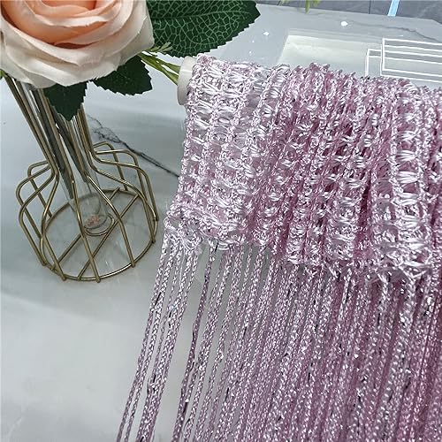 ave split Decorative Door String Curtain Wall Panel Fringe Window Room Divider Blind Divider Tassel Screen Home 100cm*200cm (pink18) - color: Pink18