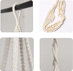 Hanging Planters with Macrame Plant Hangers for Indoor Outdoor Plants,3 Set Hanging Baskets Flower Pots Holders 35‘’/27‘’/21‘’,Self-Watering Pots 7‘’/6‘’/5.5‘’,Boho Home Decor (White)