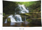EMMTEEY Landscape Tapestry Extra Large Wall Art 92.5X70.9 Inch-Waterfall Mountain Scenery Durable Tapestries for Bedroom