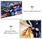Lahasbja Blacklight Constellation Tapestry UV Reactive Sun and Moon Tapestries Spiritual Zodiac Astrology Tapestry Galaxy Backdrop Mystic Yin Yang Wall Hanging for Bedroom