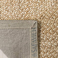 SAFAVIEH Natural Fiber Collection Area Rug - 4' Square, Natural & Ivory, Handmade Farmhouse Boho Coastal Rustic Jute, Ideal for High Traffic Areas in Living Room, Bedroom (NF885B) - size: 4' x 4' (Square)