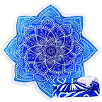 Large Microfiber Boho Mandala Beach Towel Round Bohemian Beach Blanket Hippie Indian Throw Blanket Beach Tapestry Sand Free Quick Dry Yoga Picnic Mat Wall Decor Circle Tablecloth Tassels,59'',Blue - color: Blue Mandala