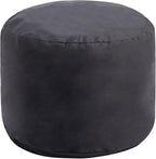 HollyHOME 15"(H) Bean Bag Round Ottoman Pouf, 6.6LB Memory Foam Filled Footstool for Sofa, Accent Stuffed Footrest Stool with Washable Cover, Single Footrest Stool for Living Room, Bedroom, Coffee