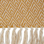 DII Diamond Throw Collection Cotton Woven, 50x60, Honey Gold - color: Honey Gold