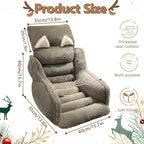 Cute Chair Cushion Plush Non-Slip Rocking Chair Pad Desk Seat Cushion Cartoon Back Waist Support for Dining Dorm Floor Car Office Patio(Pink Deer)