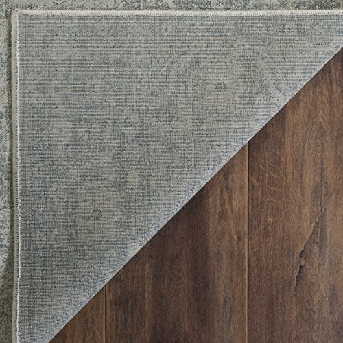SAFAVIEH Vintage Collection Accent Rug - 2' x 3', Silver, Oriental Traditional Distressed Viscose Design, Ideal for High Traffic Areas in Entryway, Living Room, Bedroom (VTG159-7660) - color: Silver, size: 2' x 3' (Rectangular)