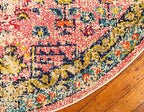 Rugs.com El Paso Collection Rug – 8 Ft Round Pink Medium Rug Perfect for Kitchens, Dining Rooms - color: Pink 2, size: 8' Round