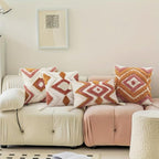 Merrycolor Boho Lumbar Throw Pillow Cover 12x20 inch,Bohemian Tufted Decorative Pillow Covers with Tassels for Couch Sofa Bedroom Living Room