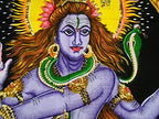Dancing Shiva/Nataraja sequins Cotton Wall Hanging Yoga Painting : Size 43"x30" Inches - color: Dancing Shiva