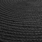HOMEMONDE Handwoven Round Jute Rug - 4 feet Natural Yarn Loom Braided Rugs - Eco-Friendly Boho Farmhouse Reversible Design for Bedroom, Living Room, Dining Room and Kitchen