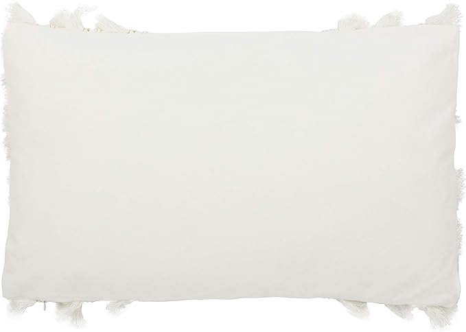 Safavieh Home Collection Grema Boho 12 x 36-inch White Fringe Decorative Accent Pillow PLS7142A-1236