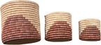 African Planter Baskets Sets of 3 Woven Sisal Baskets for Indoor Plant Pots Covers Home Decor Storage Organizer Gifts Zen Designs Arts and Crafts (Tan Brown)