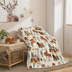 Western Cowboy Blankets, Vintage Western Cowboy Throw Blankets, Soft, Flannel, Warm, West Cowboy Ride Horse Flannel Throw Blanket Rustic Cowboy Bed Blankets–All Seasons 60X90 Inch