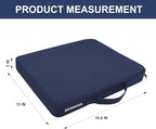 Stadium Seat Cushions, Portable Bleacher Cushions with Handle, Waterproof Oxford Fabric, Zipper Design (Blue - 3 Pack)