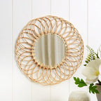 The Lakeside Collection Round Natural Rattan Mirror - Round