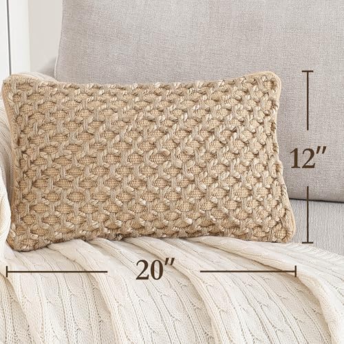 Boho Living Jada Decorative Throw, Includes Accent, Premium Woven Design, Living Room Décor, (1) 12" x 20" Pillow Cover with Insert, Beige - color: Beige, size: (1) 12" x 20" Pillow Cover With Insert
