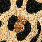 DII Colorful Design Natural Coir Doormat, 18x30, Leopard Spots