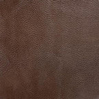 HomePop 28" Button Round Storage Ottoman - Brown Faux Leather - color: Brown Faux Leather