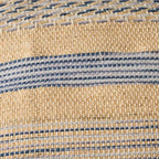 Foamma Pouf Ottoman Natural Blue, 16"x16"x16" - Square Ottoman Foot Rest for Living Room and Bedroom, Pouf Footstool with Handcrafted Wool Cover, Foot Rest for Couch, Boho Furniture for Home - color: Natural