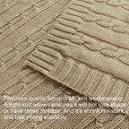 NTBAY 100% Pure Cotton Cable Knit Toddler Blanket, Super Soft Warm Breathable 30x40 Baby Blanket for Crib, Stroller, Nursery, Travel, Newborn, 30x40 Inches, Apricot - color: Apricot