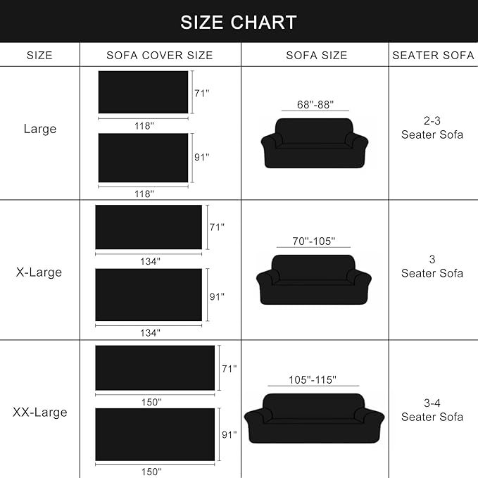 ROOMLIFE Couch Cover Blanket Loveseat Sofa Cover 2 Seat Sofa Slipcover Washable Chenille Sectional Couch Covers for 3 Cushion Couch Sofa Living Room Furniture Protector for Dogs, White 71"x118"