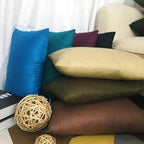 4-Pack 100% Cotton Lumbar Comfortable Solid Decorative Throw Pillow Case,Thmyo Rectangle Cushion Cover Pillowcase Sublimation Blank Pillow Covers DIY Throw Pillowcase(12x20inch/30x50cm, Khaki)