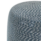 SIMPLIHOME Bayley Round Pouf - 20 inch Wide Handcrafted Braided Cotton Pouf in Aegean Blue and Natural, Transitional Footstool for Living Room or Bedroom with Polystyrene Filling, Assembled - color: Aegean Blue and Natural