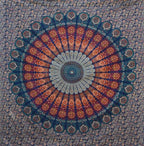Bless International Handmade Indian hippie Bohemian Psychedelic Peacock Mandala Wall hanging College Dorm Beach Throws Table Cloth Bedding Tapestry (Blockbuster, Poster(30x40Inches)(76x101cms)) - color: Blockbuster, size: 40"L x 30"W