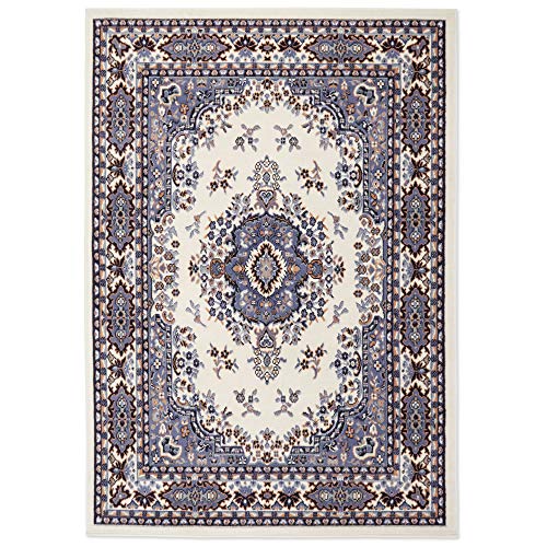 Home Dynamix Premium Sakarya Traditional Medallion Border Area Rug, Porcelain, 21"x35" Rectangle - color: Ivory/Blue, size: 1'9" x 2'11" (Rectangular)