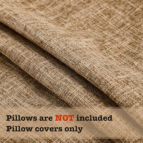 Couch Pillow Covers Accent Boho Decorative Fringe Throw Pillows Covers 20x20 Linen Khaki Cushion Case with Tassels for Bed Bedroom Boho Pillowcases Couch for Living Room Decor Set of 2 - color: Khaki, size: 20" x 20" (Pack of 2)
