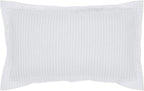 Better Trends Jullian Collection is Super Soft and Light Weight in Bold Stripes Design 100% Cotton Tufted Unique Luxurious Machine Washable Tumble Dry, King Sham, White