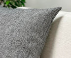 Aiking Home Woven Fine Faux Linen Throw Pillow Cover, Size 18"x18", Gray - color: Gray, size: 18" x 18" (Pack of 1)