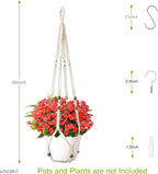 35 Inch Hanging Planters for Indoor Outdoor Plants Macrame Plant Hanger Plant Pots Hangers for Live Plants,Outdoor Garden Home,Ivory(Planter Pot Not Included),1 Set