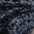 MH MYLUNE HOME Ultra Soft Leopard Throw Blanket (50x60 inches) Microfiber Blanket Plush Warm Reversible Cheetah Blanket Leopard Pattern Throw for Couch Bed Sofa - Dark Blue and Charcoal Gray, 50"x60" - color: Leopard Charcoal Blue, size: 50"x60" - 550 GSM