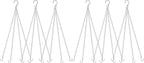 garini 6 Pack, 23 Inch Silver Hanging Baskets Chain, Hanging Chains with Hooks Flower Pot Chain Replacement Plant Hangers for Planters, Bird Feeders and Lanterns