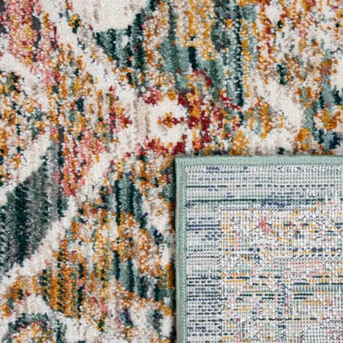 Paco Home Vintage Rug Oriental Design with Colorful Ornaments in Faded Turquoise, Size: 2'8" x 4'11" - color: Turquoise-3, size: 2'8" x 4'11" (Rectangular)