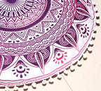 INDIAN CRAFT CASTLE Meditation Floor Pillow Cover, Large Pillows Cover Seating for Adults and Kids, Bohemian Cushion Cover for Fireplace Yoga Living Room Sitting 22 Inches (Pink) - color: Pink