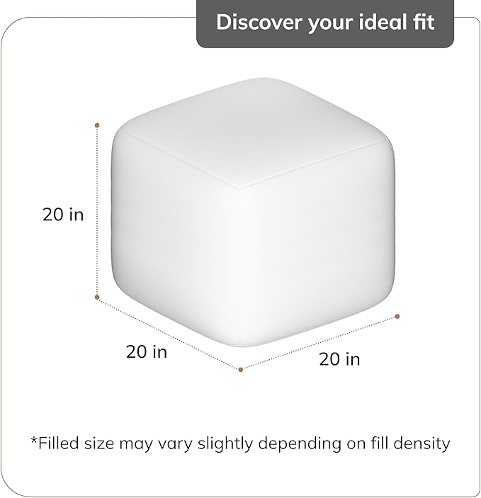 Anji Mountain Pouf Ottoman Foot Rest, Handmade Ottoman Pouf, Comfortable Foot Stool, Decorative Floor Seating for Living Room Decor, Bedroom & Home Décor Accent - Blue