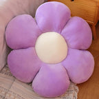lannery Flower Plush Throw Pillows, Flower Floor Pillow Seating Cushion Toy for Reading, Room, Watching TV (11.8", Purple)