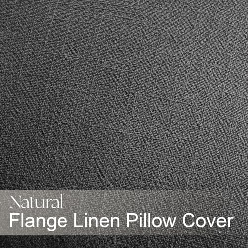 Couch Pillows Set of 4 Soft Linen Solid Lumbar Boho Cushion Cases with Flange Edge Design Mulit-Colour Pillow Covers Home Decor for Bed Balcony and Car Neutral Grey 12x20 Inch - color: Neutral Grey, size: 20" x 12" (Pack of 4)