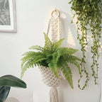 Boho Hanging Wall Basket Indoor - Cute Hanging Planter Farmhouse, Hanging Baskets for Organizing, Living Room Bedroom
