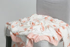 Little Jump Flamingo Baby Blanket - Silky Soft and Breathable Muslin Blankets Baby Girl Quilts- Large 47" x 47" - 2 Layers Toddler Bed Blanket (Flamingo)