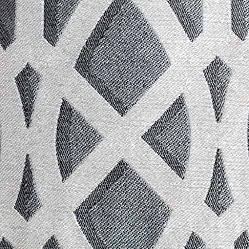 Anji Mountain Artisan Crafted Cotton Blend Pouf Ottoman | Versatile Floor Seating & Footstool for Living Room | Modern Boho Home Décor Accent | Filled Pouffe - color: Silvered Trellis