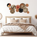Tatuo 11 Pcs Boho Wall Basket Decor Bulrush Woven Wall Hanging Art Round Farmhouse Rustic Handmade Wicker for Summer Home, Bedroom, Living Room, Kitchen Decorations, Multi Sizes(Classic) - style: Classic