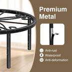 9 IN Plant Stand 1 PIC Metal Flower Pot Holders Indoor Tall 3.5'' Plant Rack Plant Riser Plant Shelf Accessories For Living Room Balcony Round Black